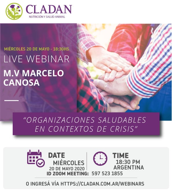 Cladan y un nuevo webinar para empresas “Organizaciones saludables en contextos de crisis”